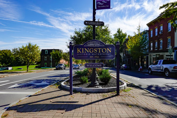 Kingston, New York, USA The Historic district. Sign