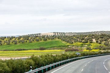 Road and hills near Sevilla