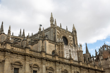 Fototapeta na wymiar Old cathedral in Sevilla