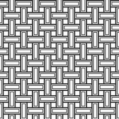 Vector seamless pattern of rectangles. Geometrical lattice. Straight lines. Intertwined bands.
