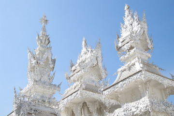 Chiang rai Wat Rong Khun another name white Temple is an art Buddhist temple in Chiang Rai Province, Thailand.Wat Rong Khun is a famous international landmark for tourist in chiangrai province.