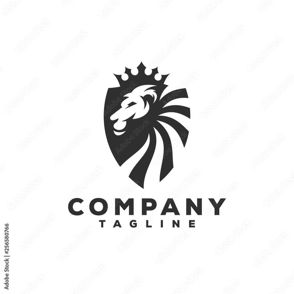 Poster lion logo design