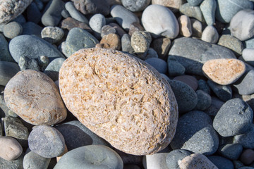 pebbles on the sea beach
