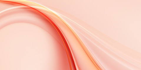 Beautiful wave fragment on orange pink background