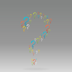 Question signs colorful vector illustration