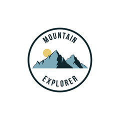 Forest, Mountain Adventure Logo, Explorer, Badge Vector Design, Sign, Icon Template