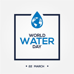 World Water Day Vector Design