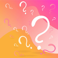 Question signs colorful vector illustration