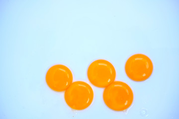 Egg  yolk isolated background