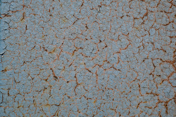 Blue metallic texture with old paint