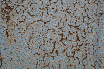 Blue metallic texture with old paint