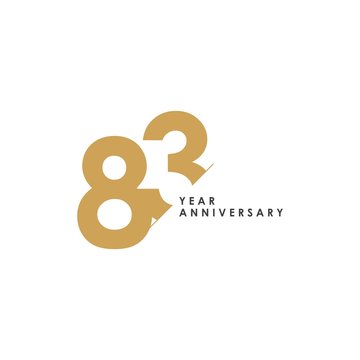 83 Year Anniversary Vector Template Design Illustration