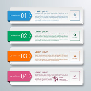 Infographics Web Banner and Label Design, Vector Graphics
