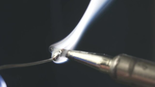 soldering iron melting solder