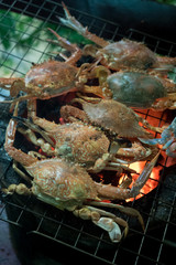blue swimming crab grilled