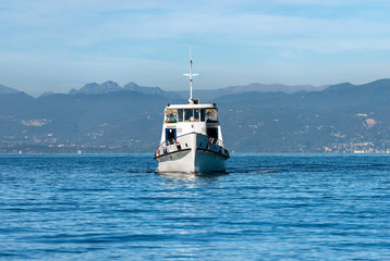 Ferry Boat in the Lake Garda - Lazise Italy