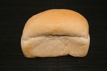 bread isolated on black background