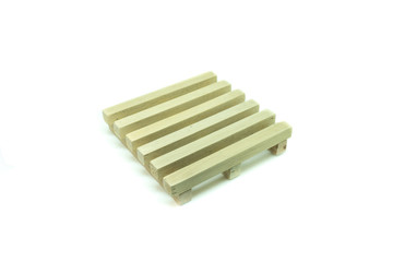 mini model of wooden pallet for shipping or forklift lifting