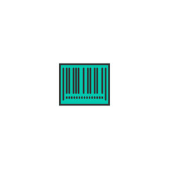 barcode icon line design. Business icon vector design