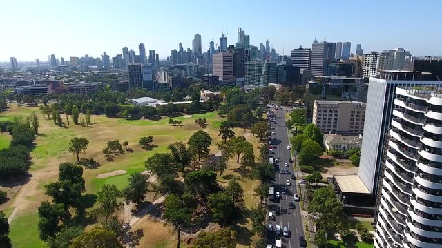 Albert Park, Melbourne city in background
