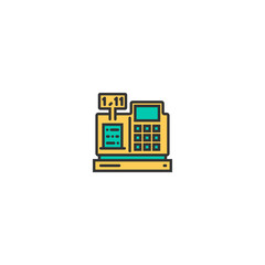 cashier icon line design. Business icon vector design