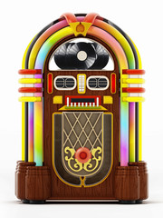 Jukebox isolated on white background. 3D illustration