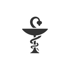 Pharmacy icon. Snake symbol