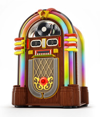 Jukebox isolated on white background. 3D illustration