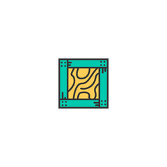 crate icon line design. Business icon vector design