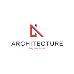 Letter A logo icon design template element for architecture