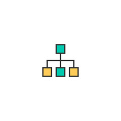 diagram icon line design. Business icon vector design