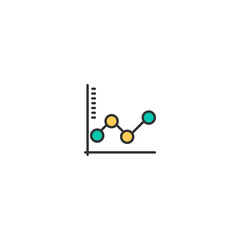 graph icon line design. Business icon vector design