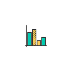 Obraz premium graph icon line design. Business icon vector design