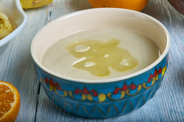 Moroccan  Semolina Soup With Saffron