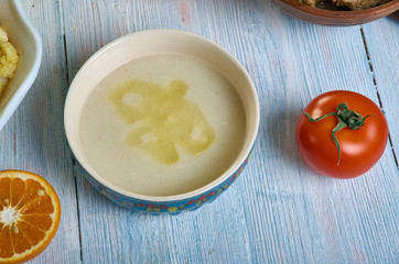 Moroccan  Semolina Soup With Saffron