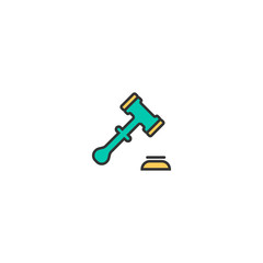 justice scale icon line design. Business icon vector design