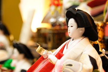 japanese hina doll - obrazy, fototapety, plakaty