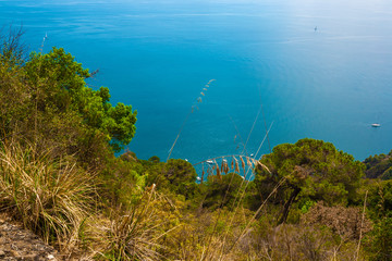 Liguria's coast in Italy