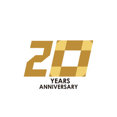 20 Year Anniversary Vector Template Design Illustration
