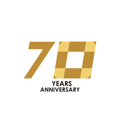 70 Year Anniversary Vector Template Design Illustration