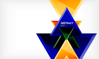 Tech futuristic geometric 3d shapes, minimal abstract background