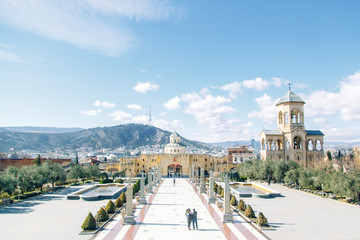 Ancient architecture of churches and monasteries in Georgia. Historical places and attractions. © pavelvozmischev