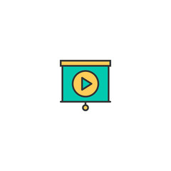 presentation icon line design. Business icon vector design