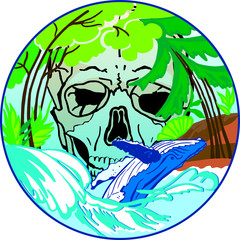 ecological illustration of the globe