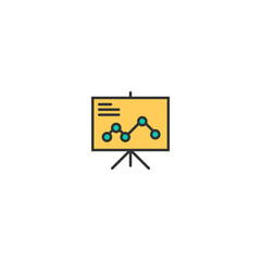 presentation icon line design. Business icon vector design