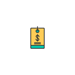 price tag icon line design. Business icon vector design