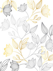 Flowers background vector drwing