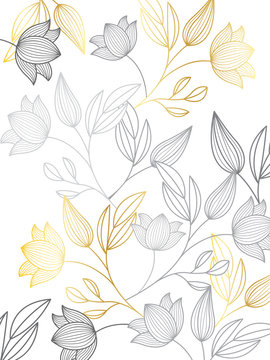 Flowers background vector drwing