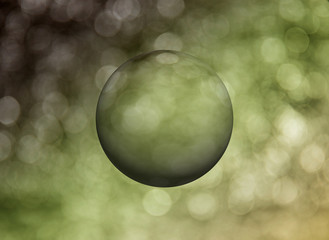 abstract colorful ball isolated on green background