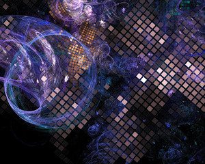 abstract digital fractal, fantasy design